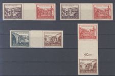 SBZ, 4 Thüringen Zusammendrucke mit dünnem Papier **, signiert