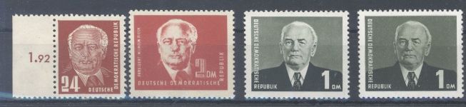 DDR, ** Posten aus Michel Nummer 251/55 und 342/43, geprüft BPP