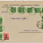 DR Mi 307 (10) seltene MiF, portogerecht, ME 20.500 €, FA Weinbuch BPP