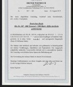 DR Mi 307 (10) seltene MiF, portogerecht, ME 20.500 €, FA Weinbuch BPP