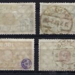 Danzig 1923, Mi 119-122 °, mit Rundstempel, gep. Infla Berlin