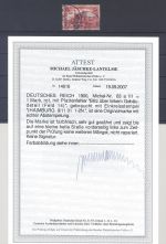 Dt. Reich Michel Nummer 63a II, 1 Marke 1900 PF III gestempelt, FA BPP