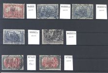 Dt. Reich, gestempelter Posten aus Michel Nr. 94-97 A II, geprüft BPP