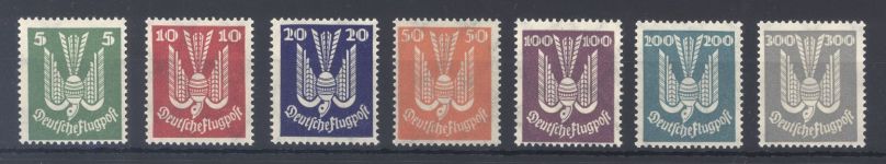 Dt. Reich Michel Nummer 344-50, Flugpost 1924 **, FA BPP