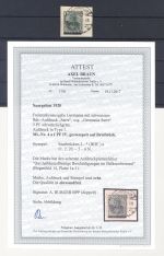 Saargebiet Michel Nummer 4a I PF IV, 5 Pfg. PF IV Briefstück, FA BPP