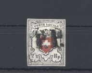 Schweiz Michel Nr. 6 I, 2 1-2 Rp. Freimarke 1850 gestempelt, Befund