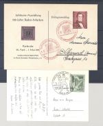 Berlin Michel Nummer 72 und 74 Philharmonie und Lortzing auf Beleg