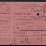 Späte FP-Postanweisung 3.5.45 Ostsudetenland, nicht mehr ausbezahlt (07
