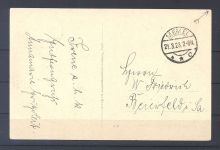 Memel Lit. Bes. gestempelte AK aus Memel "Strandhalle"