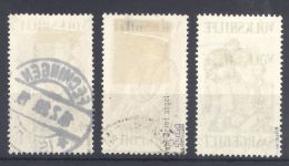 Saargebiet Michel Nummer 128, 129, 133 aus 1928 gestempelt, geprüft