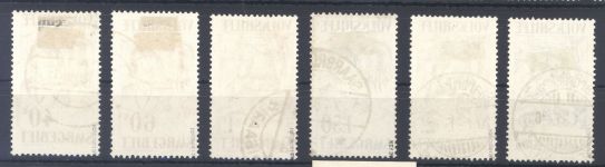 Saargebiet Michel Nr. 144-49 aus Volkshilfe 1931 gestempelt, geprüft