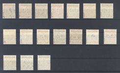 Bizone Michel Nummer 52-68 I, Ziffern Bandaufdrucke ungebraucht *, geprüft BPP