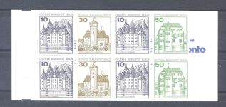 Berlin Markenheftchen MH 11 h I, Burgen & Schlösser *, FA BPP