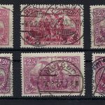 DR Mi 115 a bis f °, alle 6 Farben, gepr. Infla Berlin