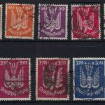 DR Mi 210 - 218 °, mit zus. 216 b, jde Marke gep. Infla Berlin