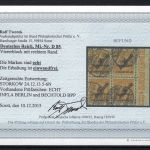 DR Dienst, mi 85 ° im Viererblock einwandfrei, Befund Tworek BPP