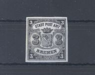 Bremen Michel Nummer 1x, 3 Grote Freimarke 1855 ungebraucht (*)