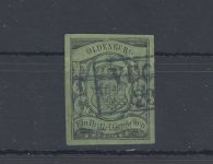 Oldenburg Michel Nummer 5, 1-3 Sgr. Freimarke 1859-61 gestempelt