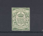 Oldenburg Michel Nummer 10b, 1-3 Groschen 1861 ungebraucht (*), sg.