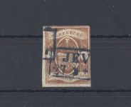 Oldenburg Michel Nummer 11, 1-2 Groschen 1861 gestempelt, signiert