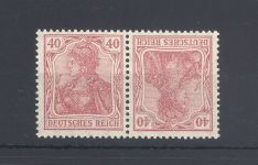 Dt. Reich Germania Zusammendruck K 3 F, 40 Pfg. Germania **, FA BPP
