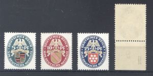 Dt. Reich Michel Nummer 398-401, Nothilfe 1926 **