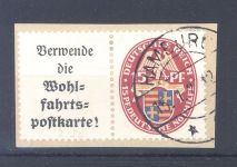 Dt. Reich Zusammendruck W 32, 15 Pfg. Nothilfe 1928 Briefstück gp. BPP