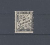 Frankreich Porto Michel Nummer 23, 5 Fr. ungebraucht *, Befund