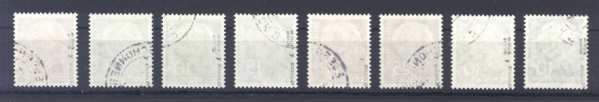 Bund Michel Nummer 179-259y, Heuss Lumogen gestempelt, geprüft BPP