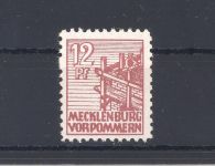 SBZ Michel Nummer 36xc, 12 Pfg. Freimarke 1946 **, geprüft BPP
