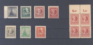 SBZ, ** Posten aus Michel Nummer 92-99, geprüft BPP