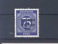 SBZ Michel Nr. 210b, 75 Pfg. Freimarke 1948 Farbe b **, geprüft BPP