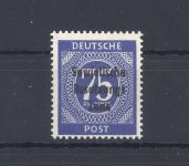 SBZ Michel Nr. 210c, 75 Pfg. Freimarke 1948 Farbe c **, geprüft BPP