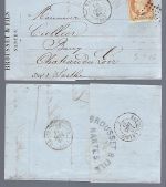 Frankreich 1857-1895, 15 Belege / Karten, Konvolut