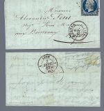 Frankreich 1857-1895, 15 Belege / Karten, Konvolut