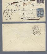 Frankreich 1857-1895, 15 Belege / Karten, Konvolut