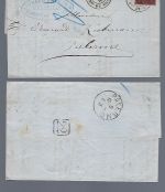 Frankreich 1857-1895, 15 Belege / Karten, Konvolut