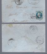 Frankreich 1857-1895, 15 Belege / Karten, Konvolut