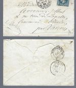 Frankreich 1857-1895, 15 Belege / Karten, Konvolut