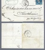 Frankreich 1857-1895, 15 Belege / Karten, Konvolut