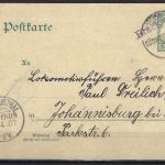 DSWA Wanderstempel Brackwasser auf GA n. Johannisthal (Berlin) 1907
