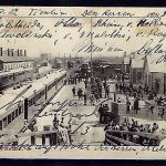 DAP China AK Tientsin-Bahnhof , Tientsin-Frankfurt am Main 1902
