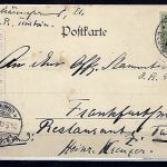 DAP China AK Tientsin-Bahnhof , Tientsin-Frankfurt am Main 1902