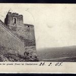 DAP China 1905, AK Eckturm der großen Chin. Mauer, ab Tschinwangtau-