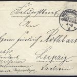 DSWA Feldpostbrief Keetmanshoop-Leipzig 1905