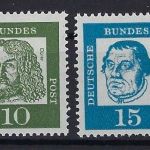 Bund BD Rollenmarken Mi 347-55, 6 Werte Papier X **, einwandfrei