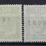 Bund BD Rollenmarken Mi 347-55, 6 Werte Papier X **, einwandfrei