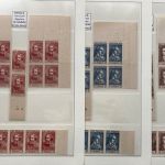 Fr. Zone Mi 11-13 **; 4er-Blk. Ecke OL/OR, senk. Paar UR, 5er Str.