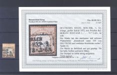 Dt. Reich Michel Nummer 18 I b, 1-2. Gr. PF I gestempelt, Befund BPP