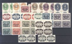 Dt. Reich Dienst Mi.Nr. 34-51, Freimarken 1920 **, meist in Viererblöcken